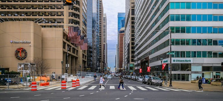 People walking the streets of Philadelphia