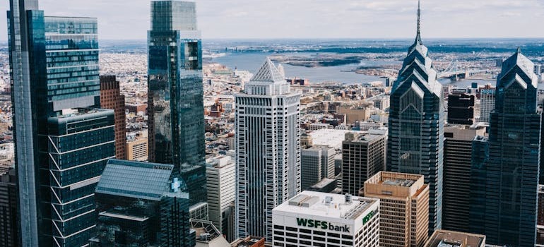 View of the buildings where some of the top commercial moving companies Philadelphia has to offer operate