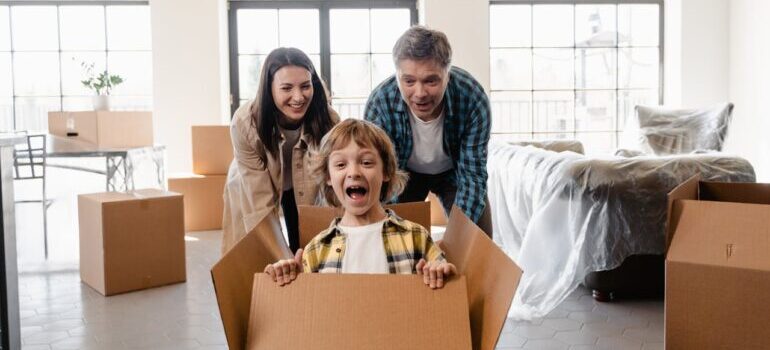 Happy Kid Inside the Box