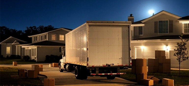 night move in Media, PA