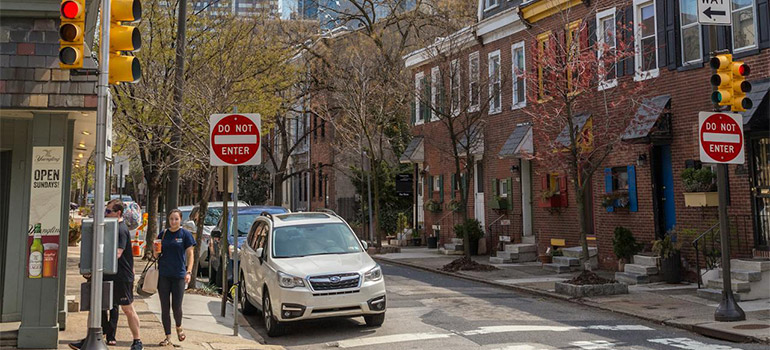 walking while searching for short-term storage during your Philly move