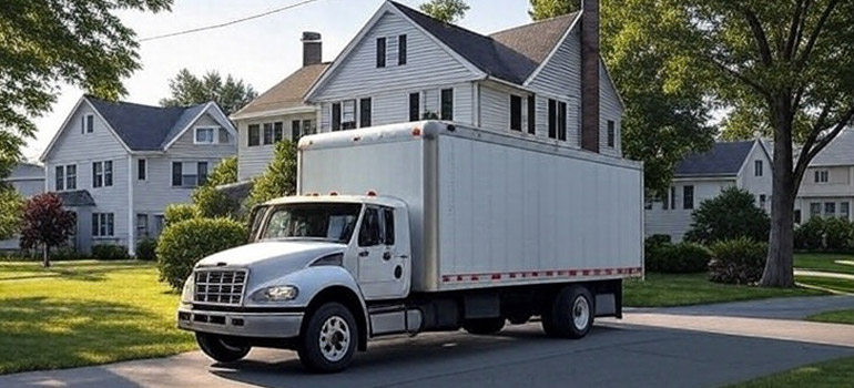 moving truck in front of a house in Conshohocken