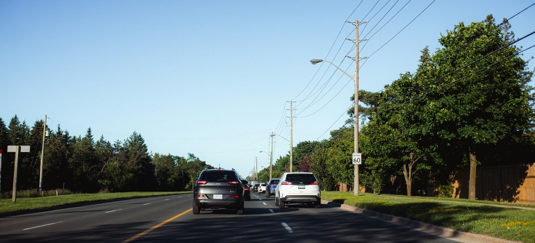 cars on the road