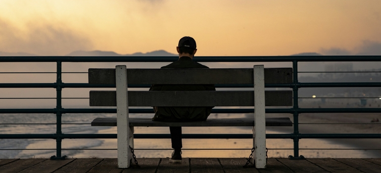 senior relaxing in one of the best Philadelphia neighborhoods for active seniors