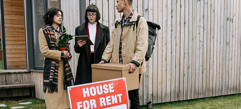 young couple trying to choose the right neighborhood when renting in Exton